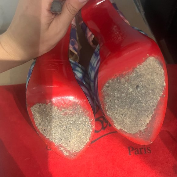 CHRISTIAN LOUBOUTIN, Pitou 150 Bazin, Size 37 - Picture 7 of 9